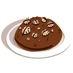 Chocolatte cereal cookie isometric PNG Design