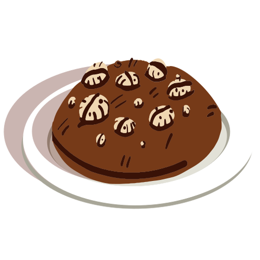 Chocolatte Müsli Cookie isometrisch PNG-Design