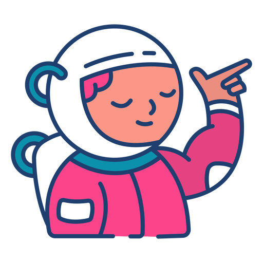 Colorful astronaut stroke PNG Design