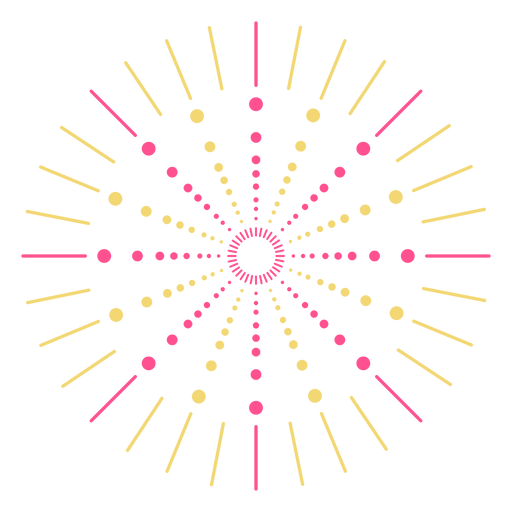 Design PNG E SVG De Desenho Colorido De Fogos De Artifício Em Forma De Flor  Para Camisetas