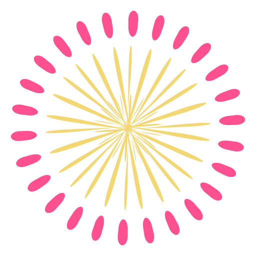 Design PNG E SVG De Desenho Colorido De Fogos De Artifício Em Forma De Flor  Para Camisetas