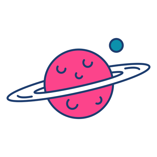 Curso de planeta colorido de Saturno Desenho PNG