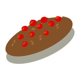 Cranberry Cookies Kakao isometrisch PNG-Design