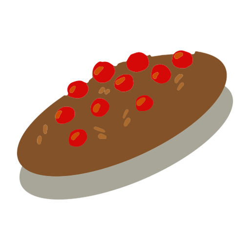 Cranberry Cookies Kakao isometrisch PNG-Design