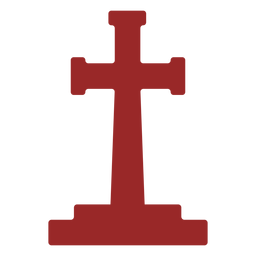 Silhueta de lápide cruzada Desenho PNG