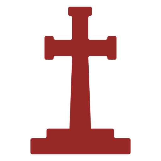Cross gravestone silhouette