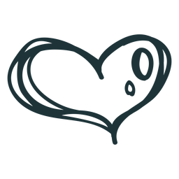 Netter Herzglitterschlag PNG-Design
