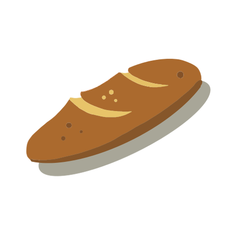 Delicious bread isometric PNG Design
