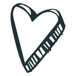 Download Doodle 3d Heart Stroke Transparent Png Svg Vector