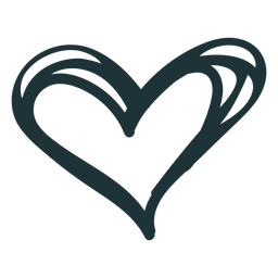 Doodle corazón lindo amor Diseño PNG