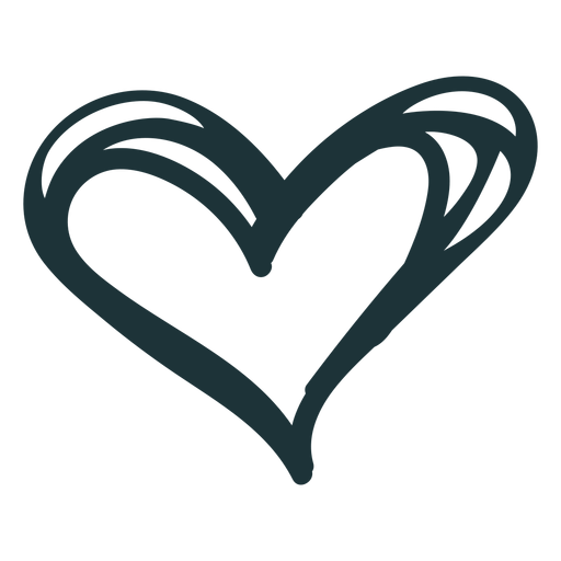 Doodle Herz süße Liebe - Transparenter PNG und SVG-Vektor