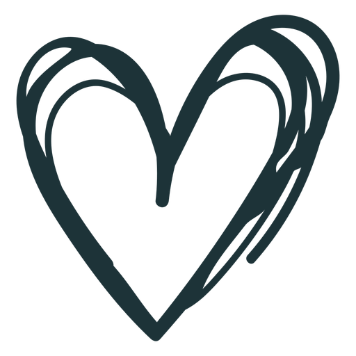 Doodle heart cute stroke PNG Design