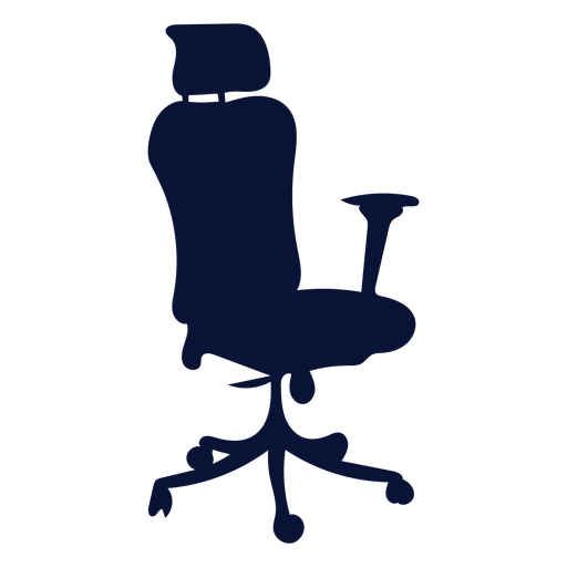 Silhueta de cadeira de escritório ergonômica Desenho PNG