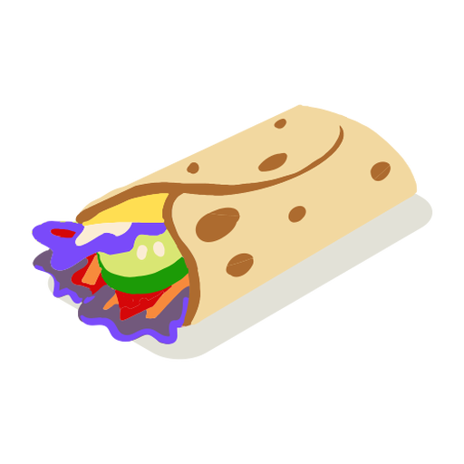 Fast-Food-Tortilla isometrisch PNG-Design