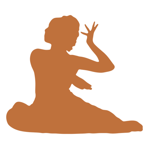Female dancer indian silhouette PNG Design