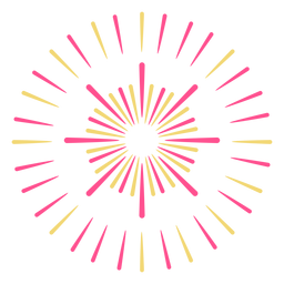 Firework 2 ring colorful sparks stroke PNG Design