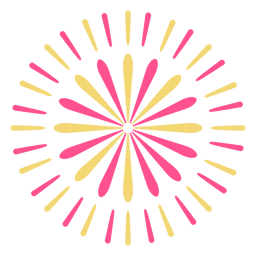 Firework thick sparks stroke PNG Design