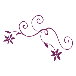 Blume wirbelnder Verzierungsstrich PNG-Design