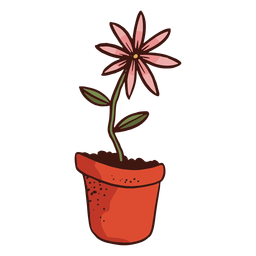 Ilustração em vaso de flores Desenho PNG