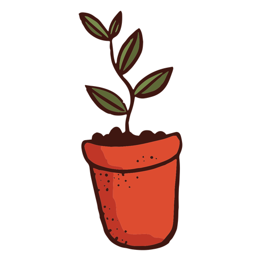 Ilustración de hoja de planta de maceta Diseño PNG