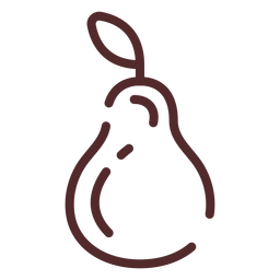 Fruit pear stroke PNG Design