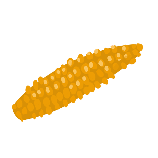 Golden corn cob isometric PNG Design