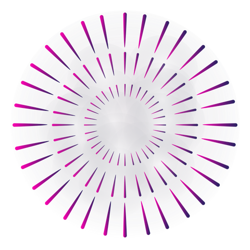 Gradient 3 ring purple firework PNG Design