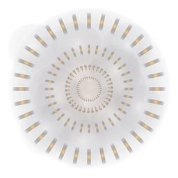 Gradiente de fuegos artificiales de 4 anillos Diseño PNG