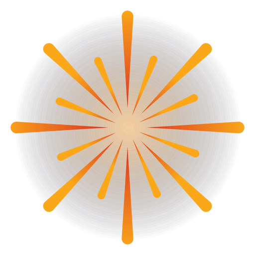 Gradient orange 1 ring firework PNG Design