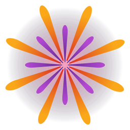 Gradient orange violet firework PNG Design