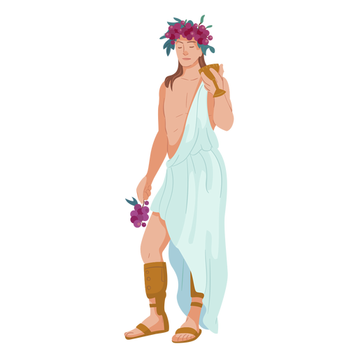 Greek god colorful dionysus