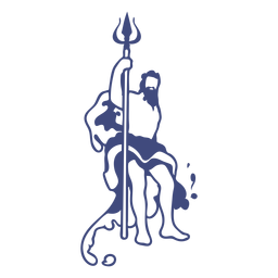 Griechischer Gott Poseidon PNG-Design