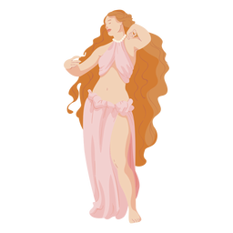 Greek goddess aphrodite colorful Transparent PNG