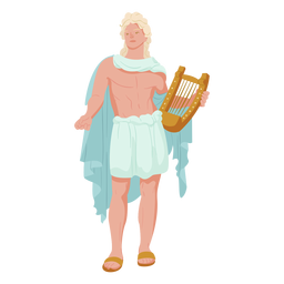 Apolo colorido de deuses gregos Desenho PNG