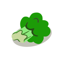 Green broccoli isometric PNG Design