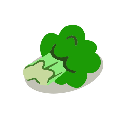 Green broccoli isometric