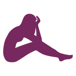 Halb liegende Frauensilhouette PNG-Design