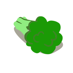 Gesunder grüner Brokkoli isometrisch PNG-Design