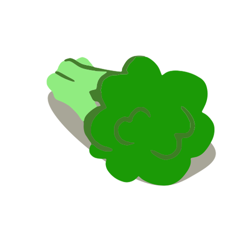 Healthy green broccoli isometric