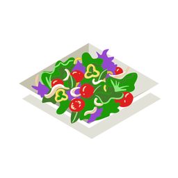 Healthy vegetable salad isometric Healthy vegetable salad isometric
