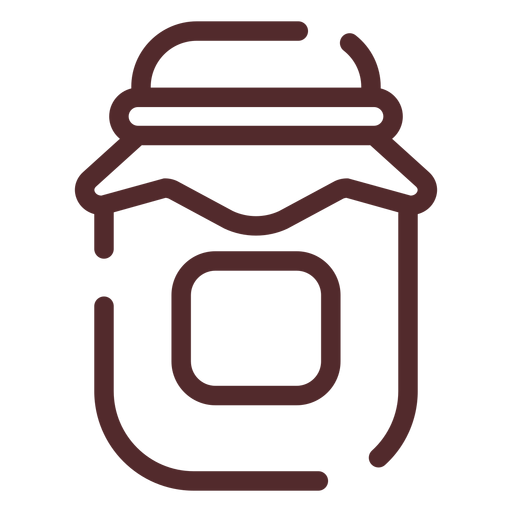 Honey jar stroke PNG Design