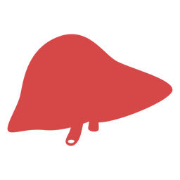 Silhueta vermelha de fígado humano Desenho PNG