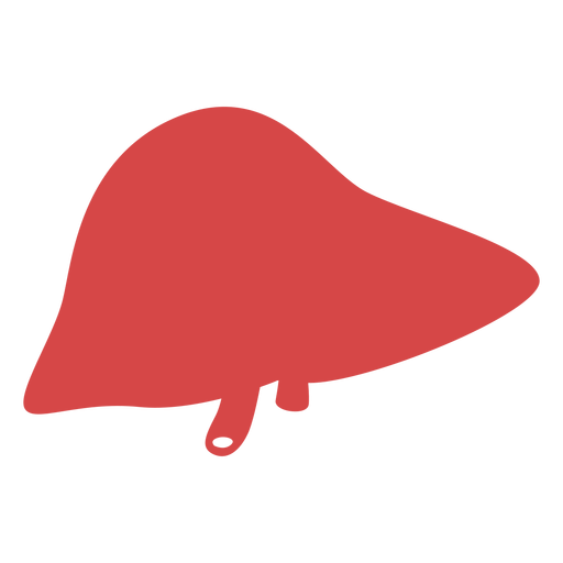 Rote Silhouette der menschlichen Leber PNG-Design