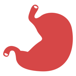 Human stomach red silhouette PNG Design