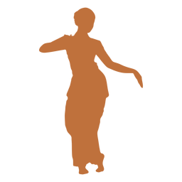 Bailarina india silueta hembra Diseño PNG