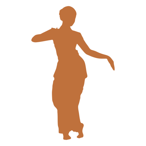 Indian dancer silhouette female PNG Design
