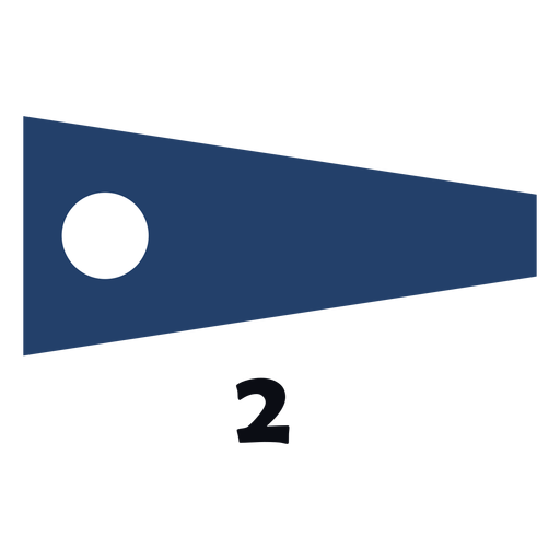 Internationale Seesignalflagge 2 flach PNG-Design