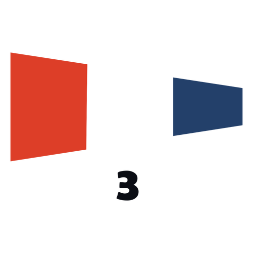 Internationale maritime Signalflagge 3 flach PNG-Design