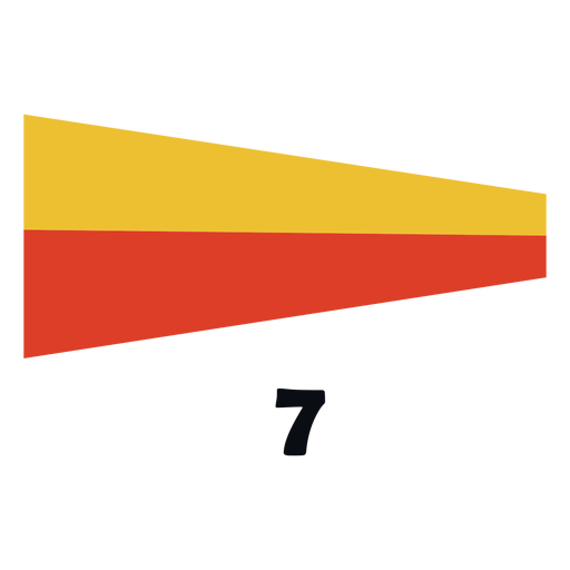 Sinal marítimo internacional bandeira 7 plana Desenho PNG