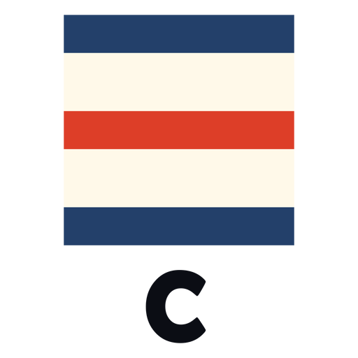 International maritime signal flag c flat PNG Design